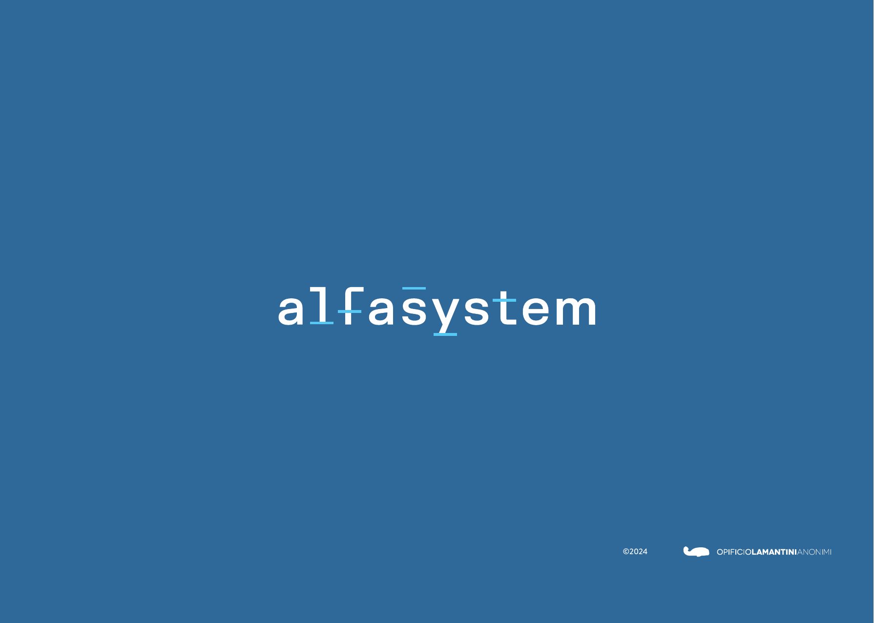 Copertina del brand book Alfasystem