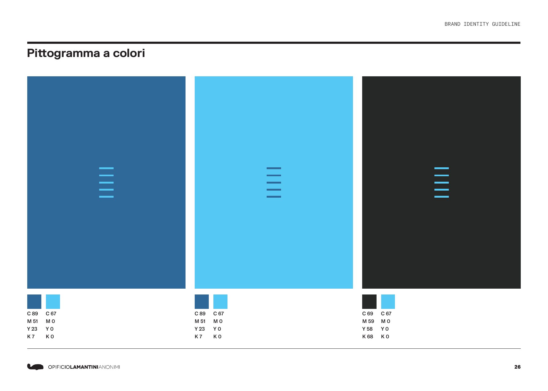 Brand book Alfasystem: pittogramma a colori