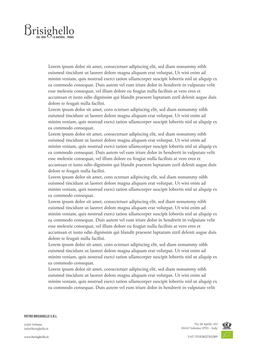 Carta intestata Brisighello
