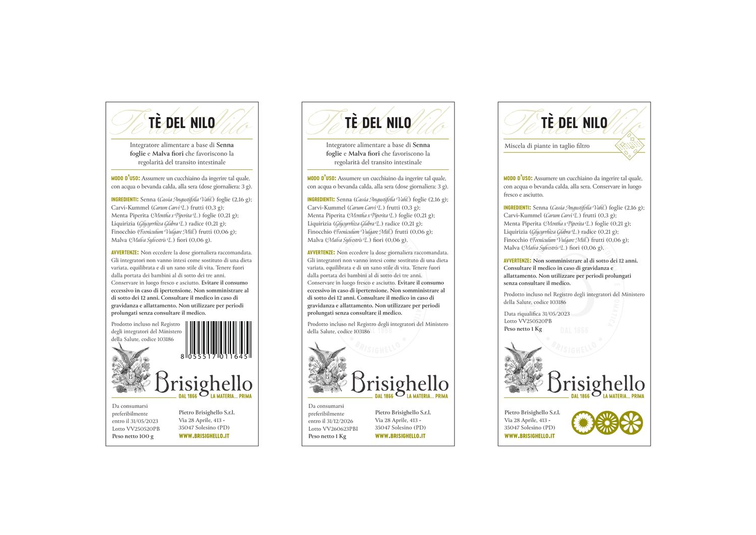 Etichetta base Brisighello per i prodotti sfusi
