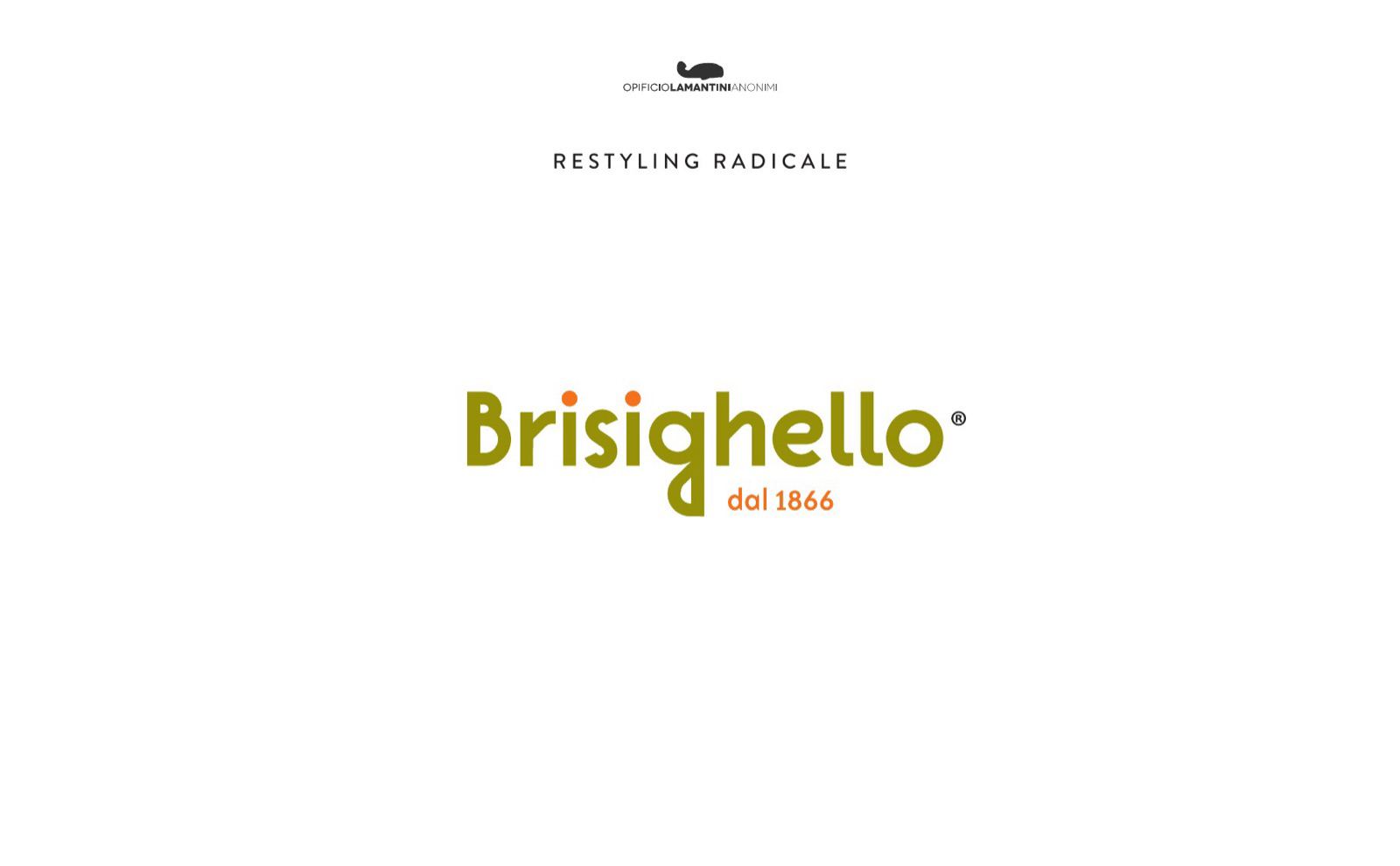 Slide del restyling radicale: un logotipo interamente nuovo