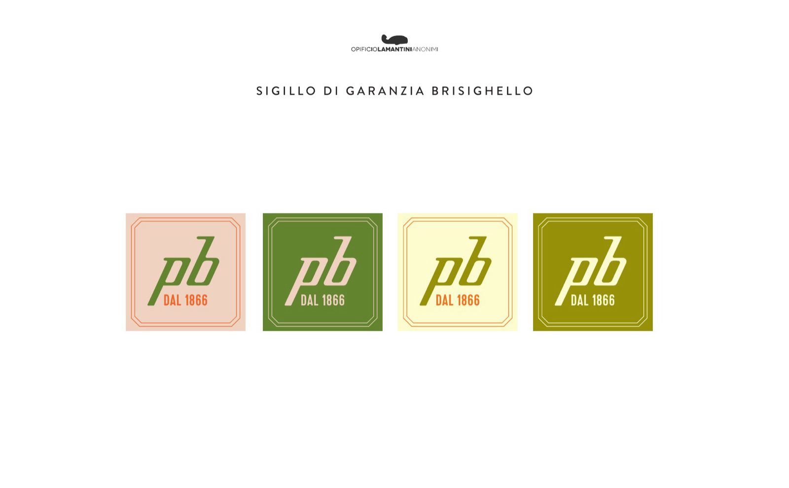 Slide con il sigillo pb in quattro varianti di colore