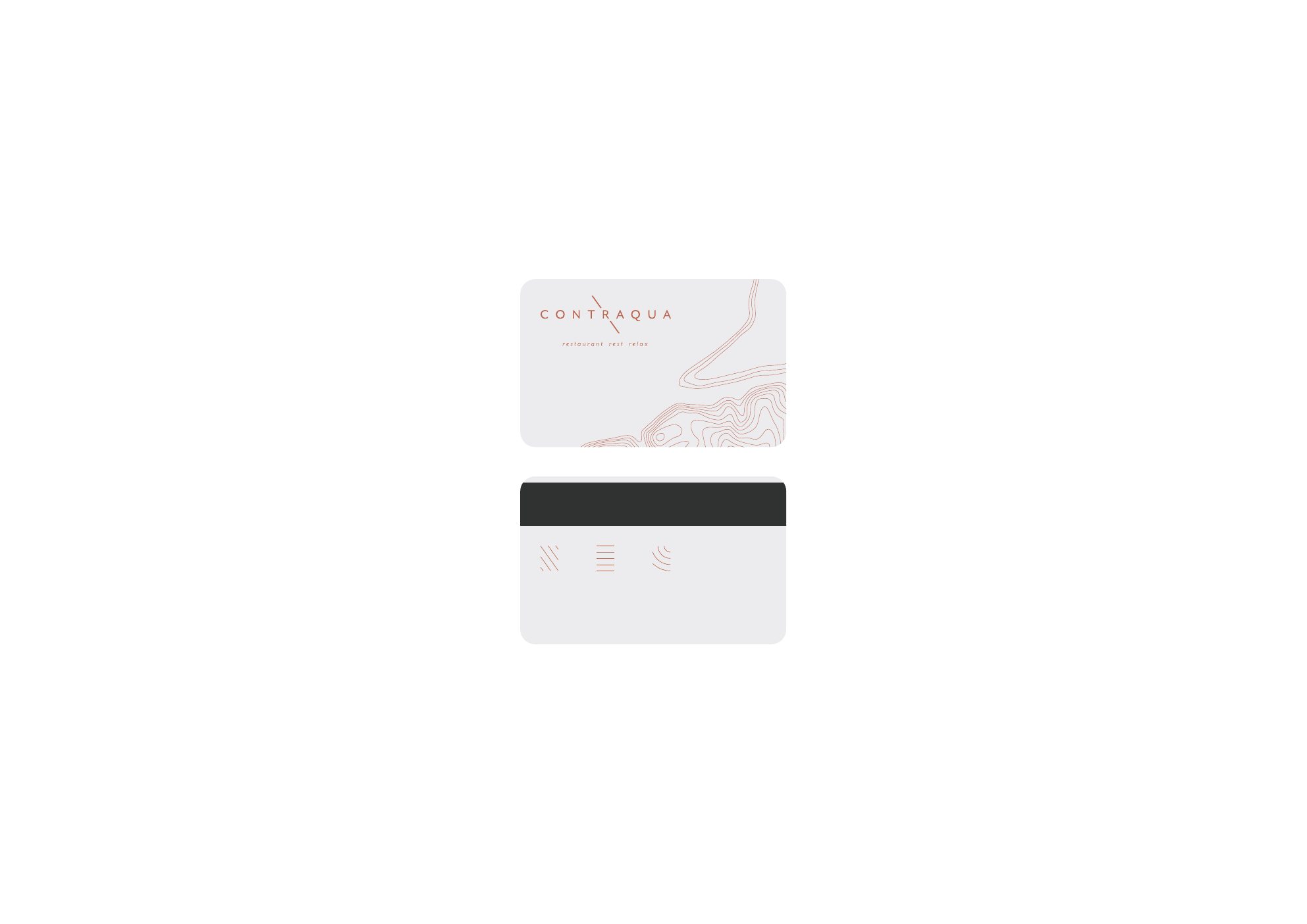 The Contraqua key card, front and back