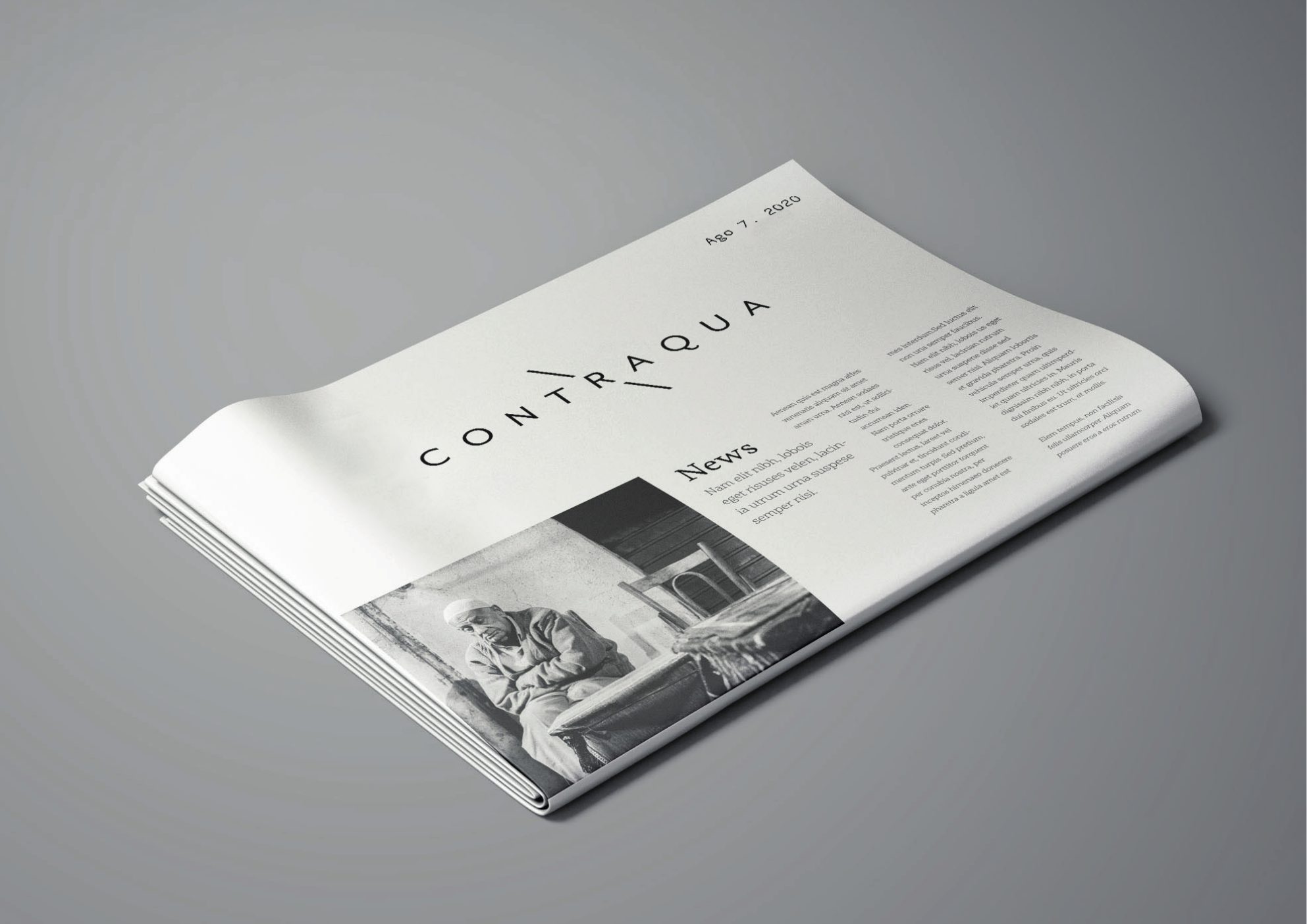 A newspaper with the Contraqua masthead