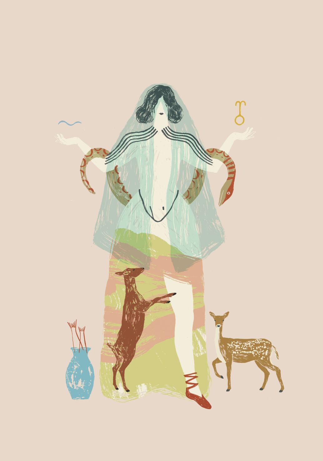 Reitia, illustrazione di Elisa Talentino per l’Euganea Film Festival 2025