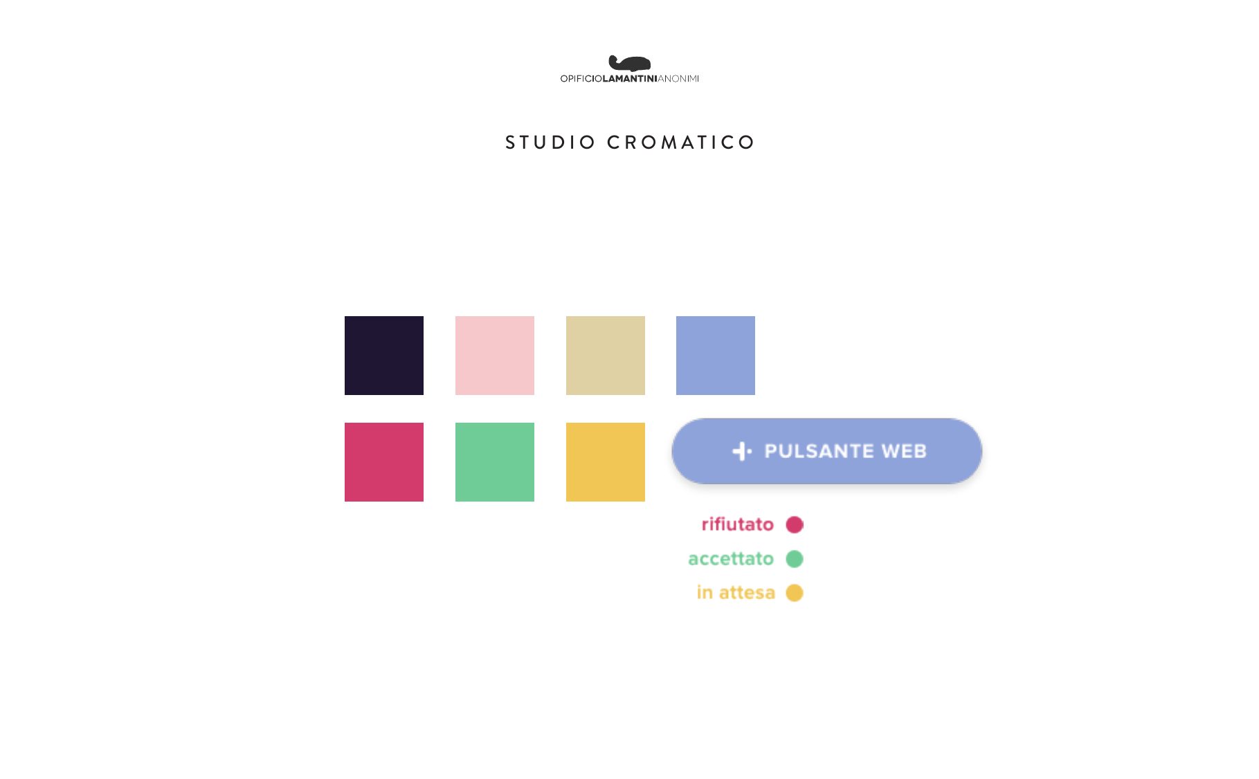 Strada 01, studio cromatico: viola scuro, rosa, sabbia, lilla e colori di stato