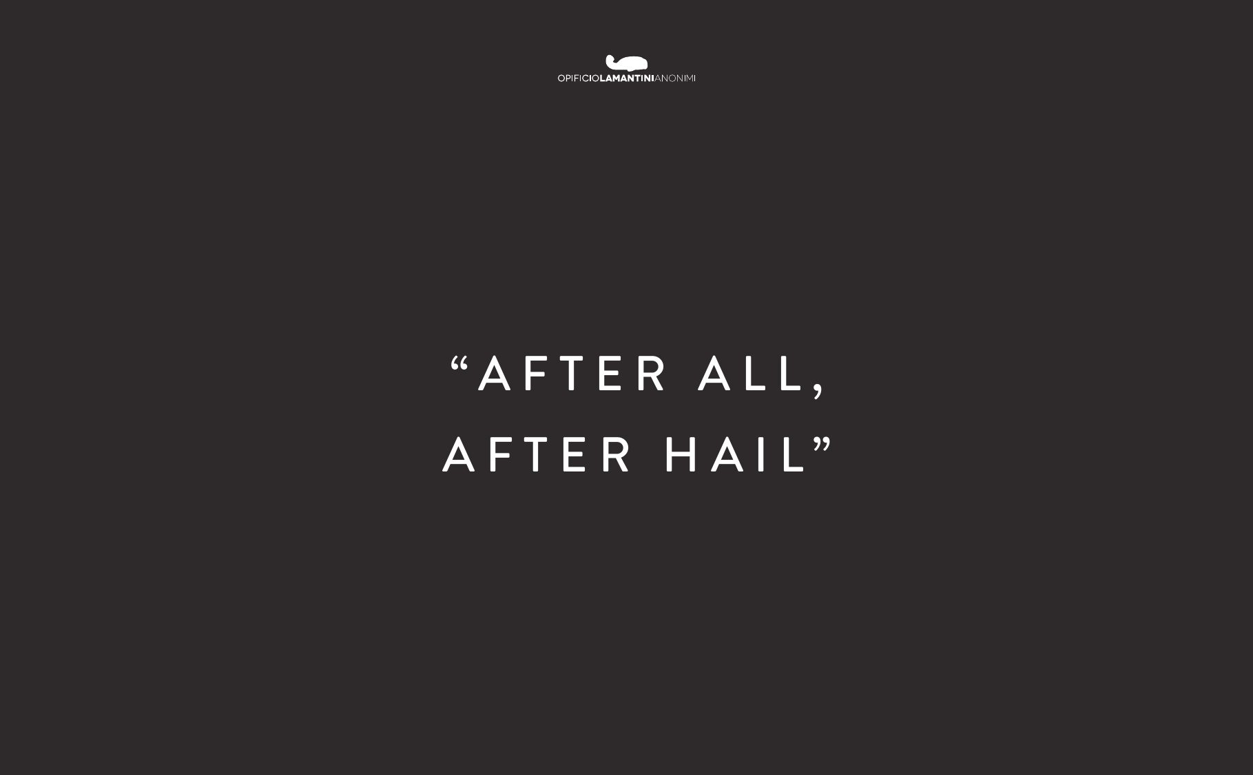 Brand concept Hail, payoff: After all, after hail