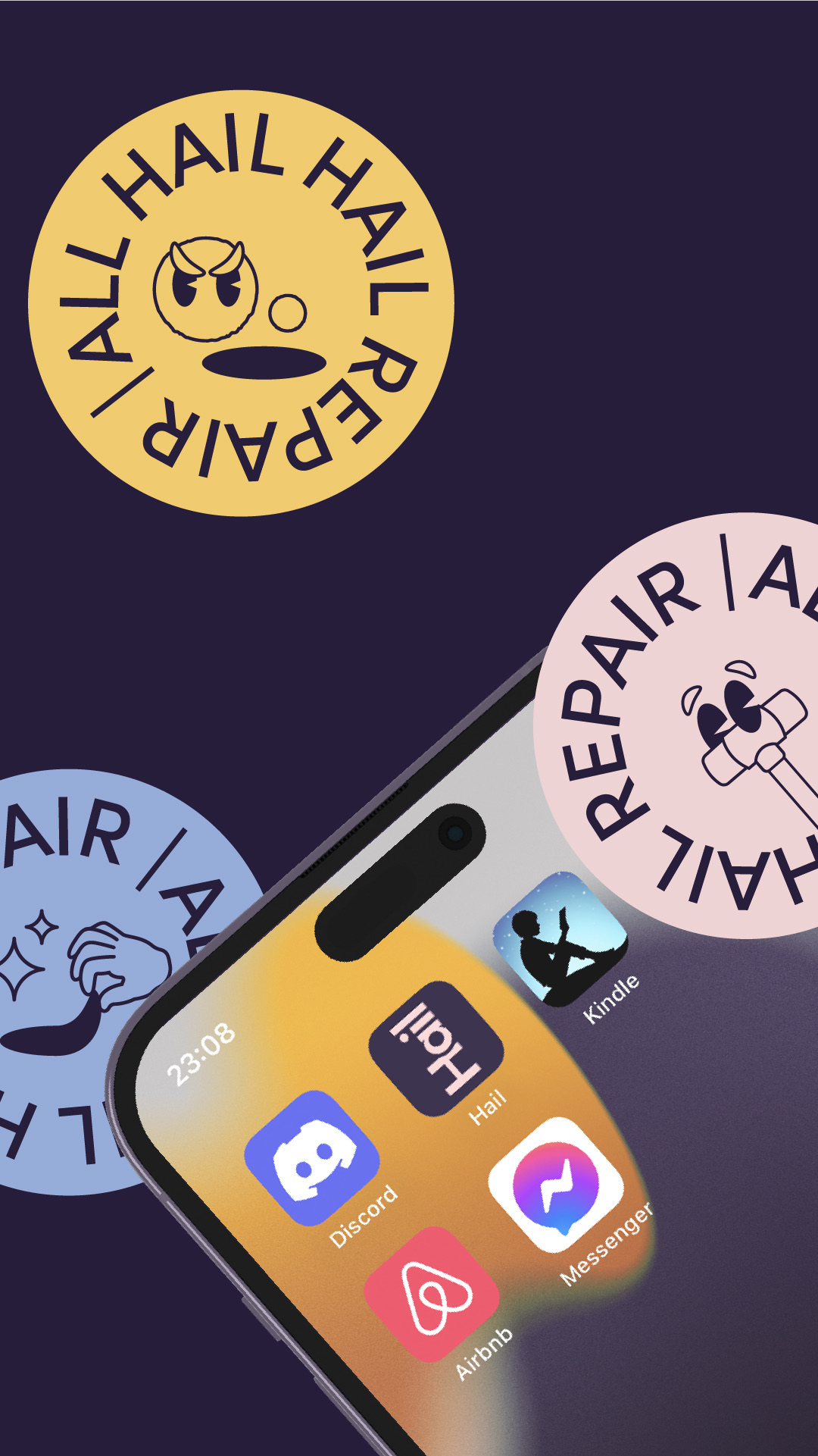 Storia Instagram Hail: bollini e smartphone