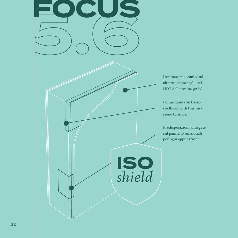 Company profile Isokit, focus sul pannello Isoshield, pagina sinistra