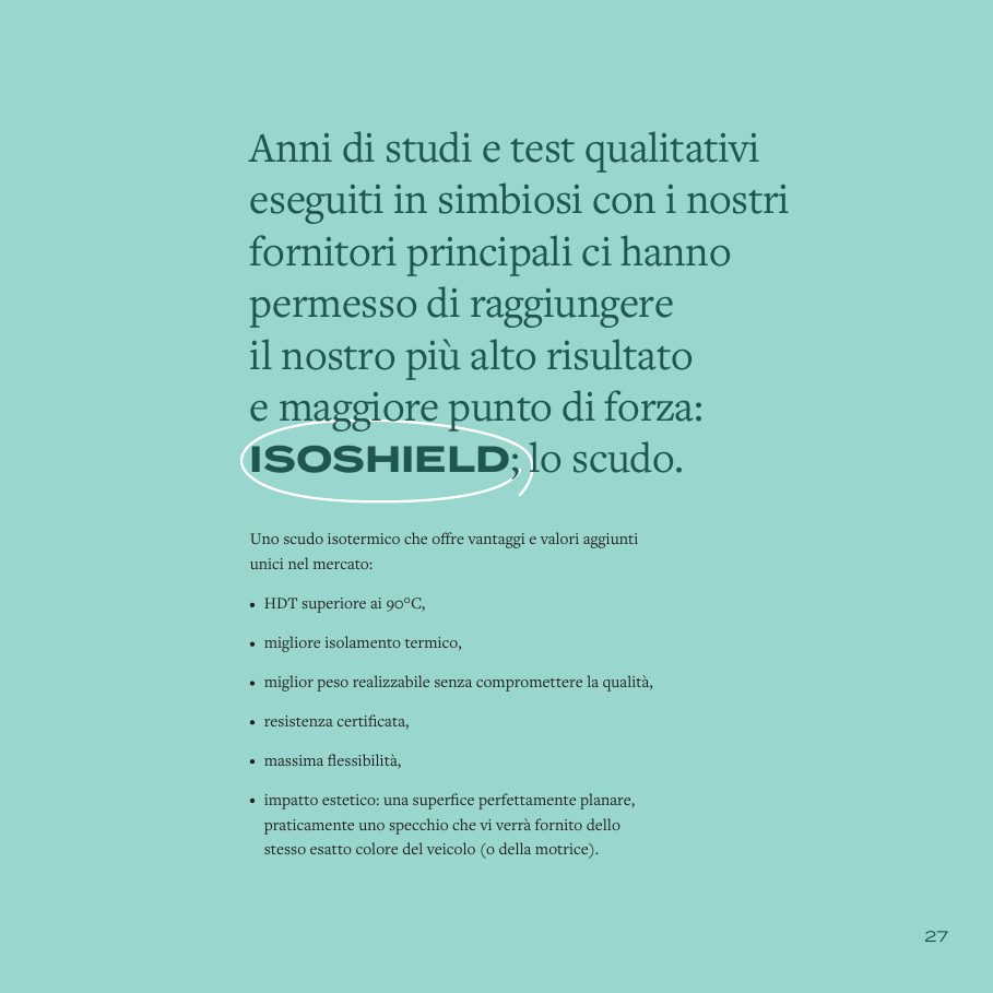 Company profile Isokit, focus sul pannello Isoshield, pagina destra