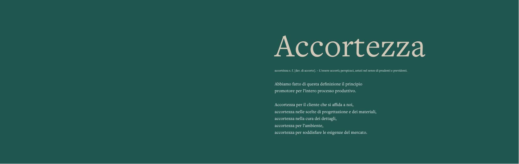 Grafica di parete per lo stand Isokit con la parola Accortezza