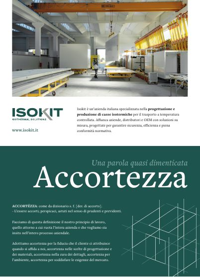 Pagina pubblicitaria Isokit per i partner, con il titolo Accortezza