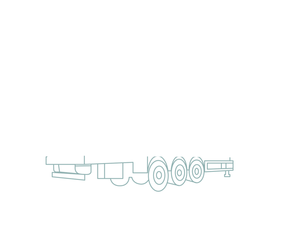 Disegno tecnico di un semirimorchio