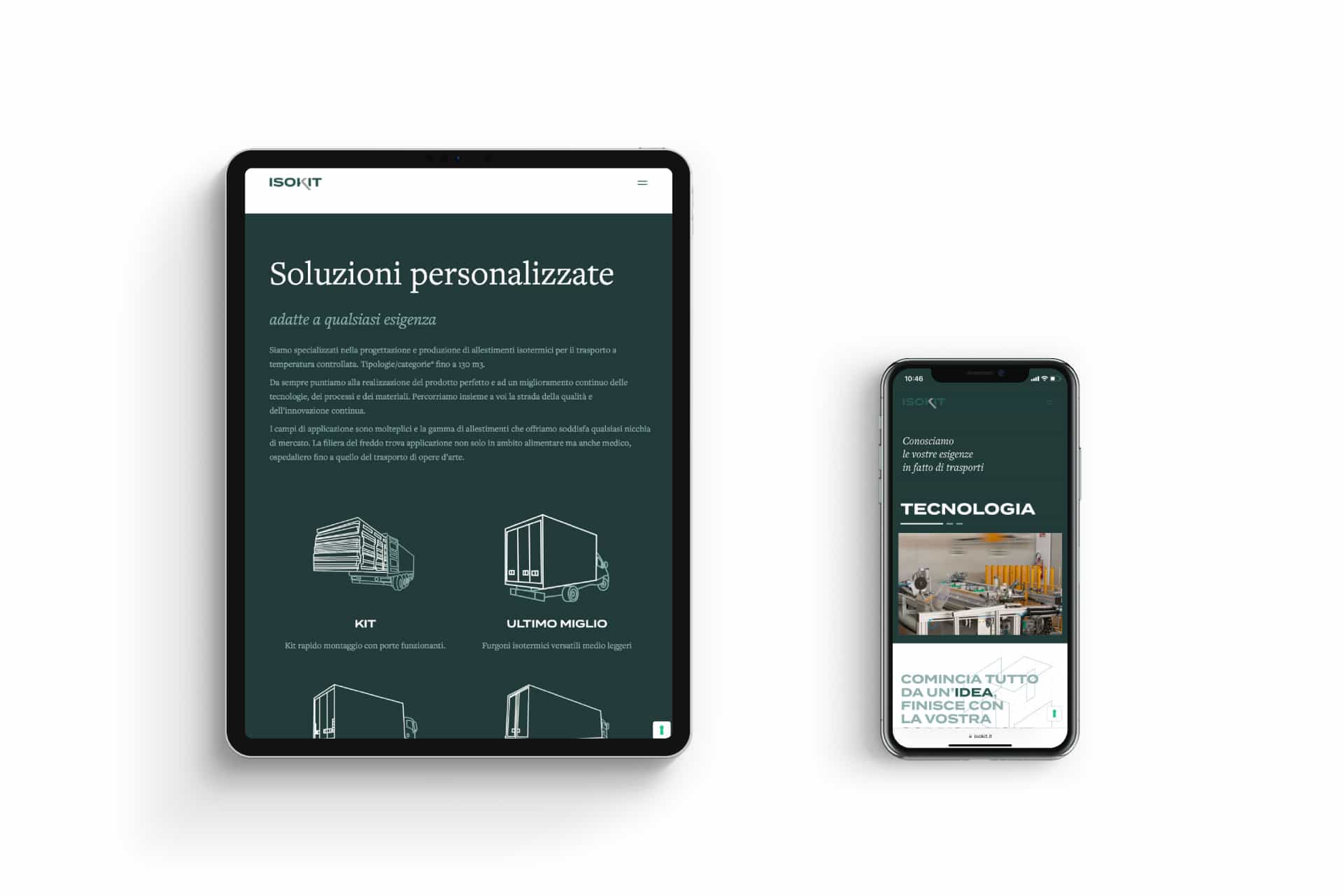 Il sito isokit.it su tablet e smartphone