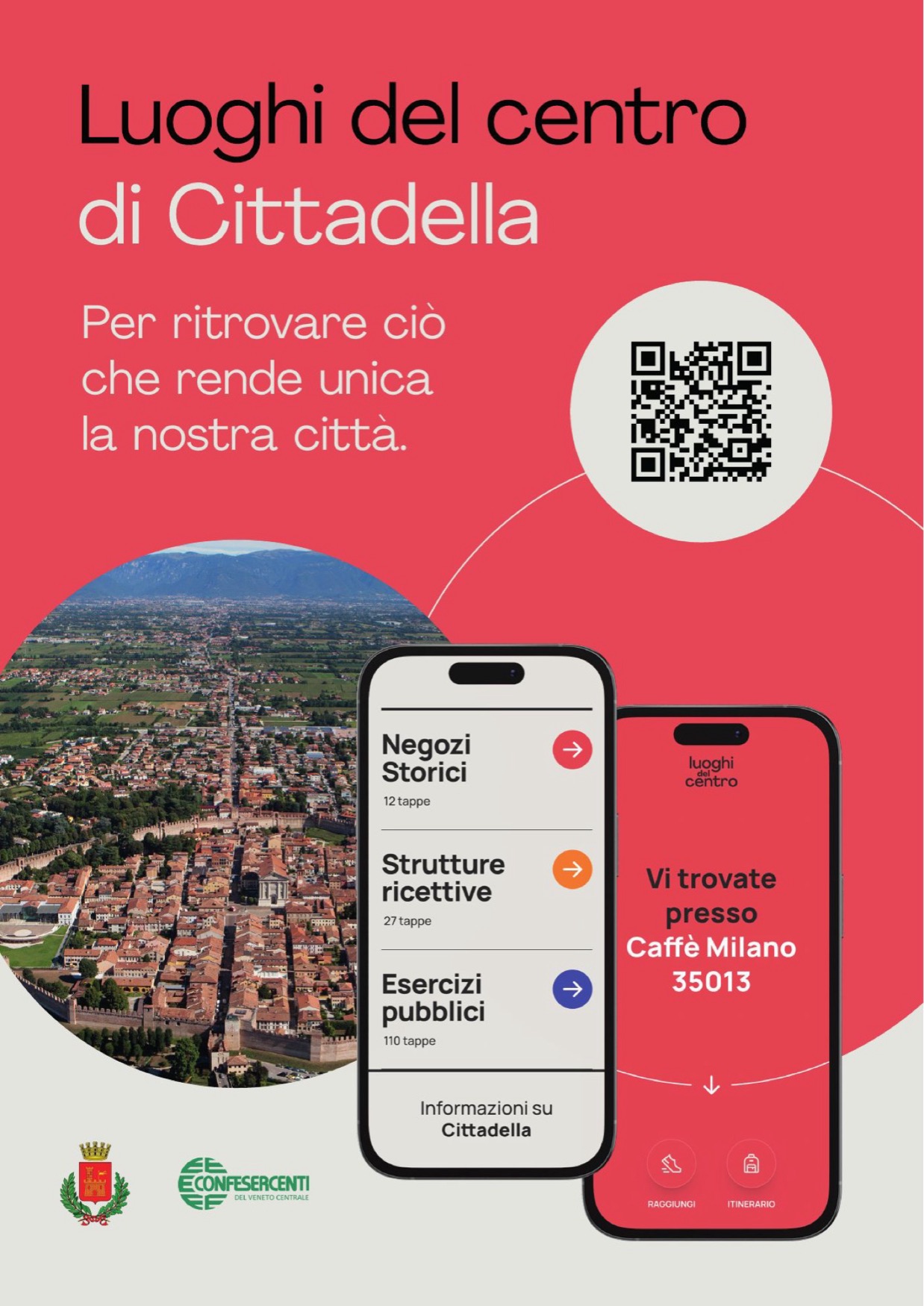 La stessa locandina nella versione con il QR code al posto della data