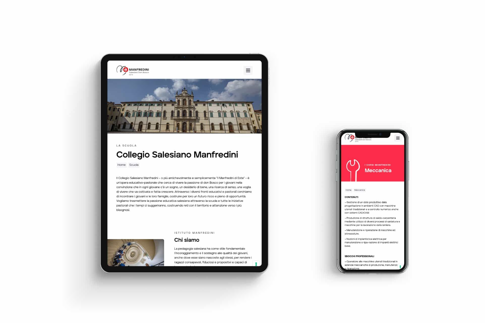 The cfpmanfredini.com website on tablet and smartphone