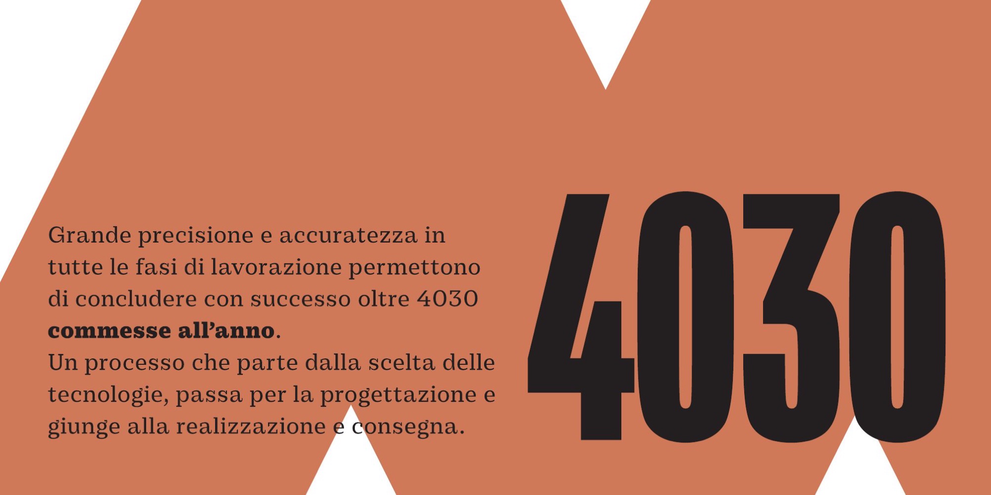 Brochure: la carta del 4030, le commesse svolte ogni anno