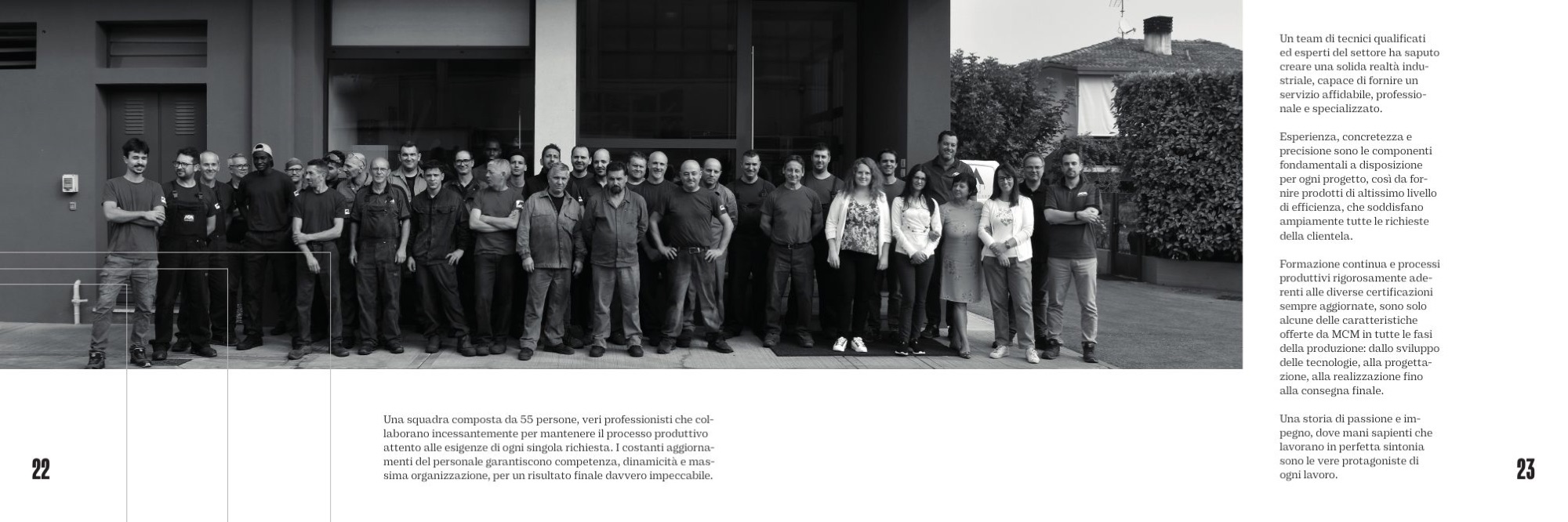 Company profile: la fotografia di gruppo delle persone dell’azienda davanti agli uffici