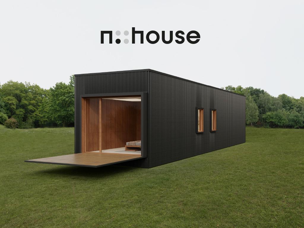 nHouse post: the logo above the render of the module on the lawn