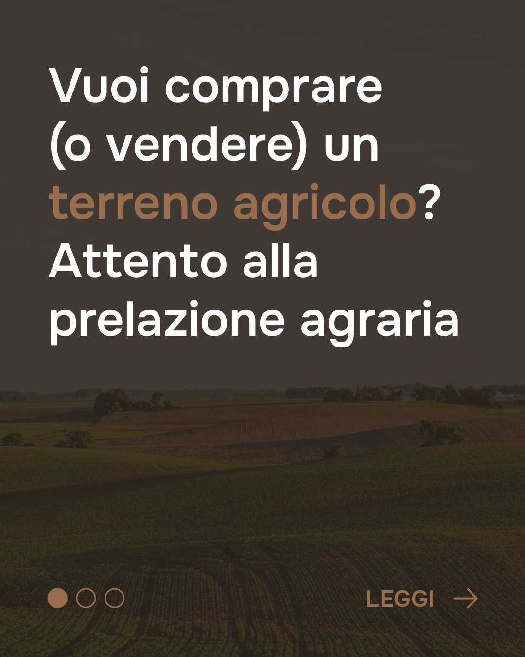 Post Instagram Ottomura che rimanda a un articolo sulla prelazione agraria
