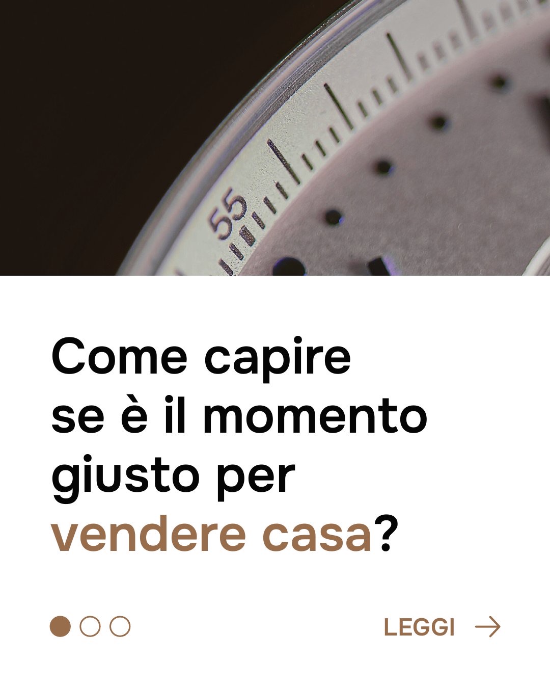Post Instagram Ottomura che rimanda a un articolo su quando vendere casa