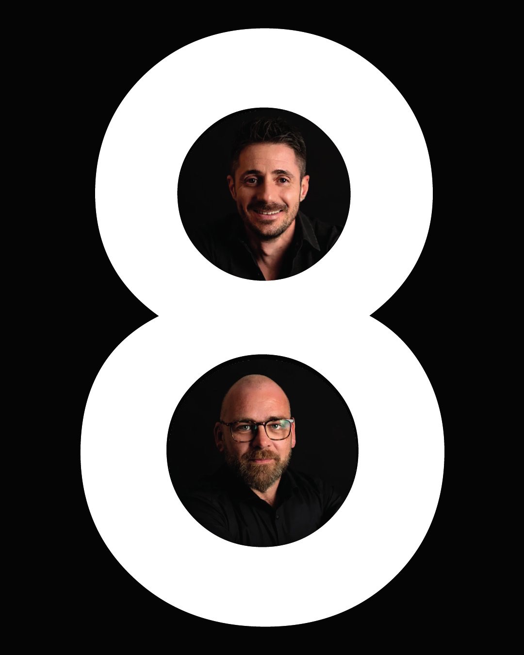 Post Instagram Ottomura: i ritratti dei due soci dentro la cifra otto