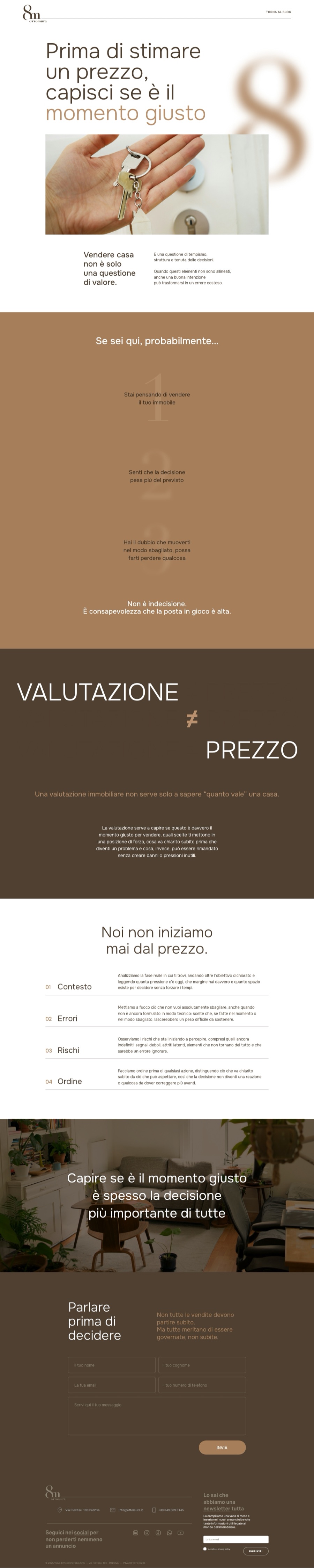 Landing page Ottomura dedicata a chi deve vendere casa