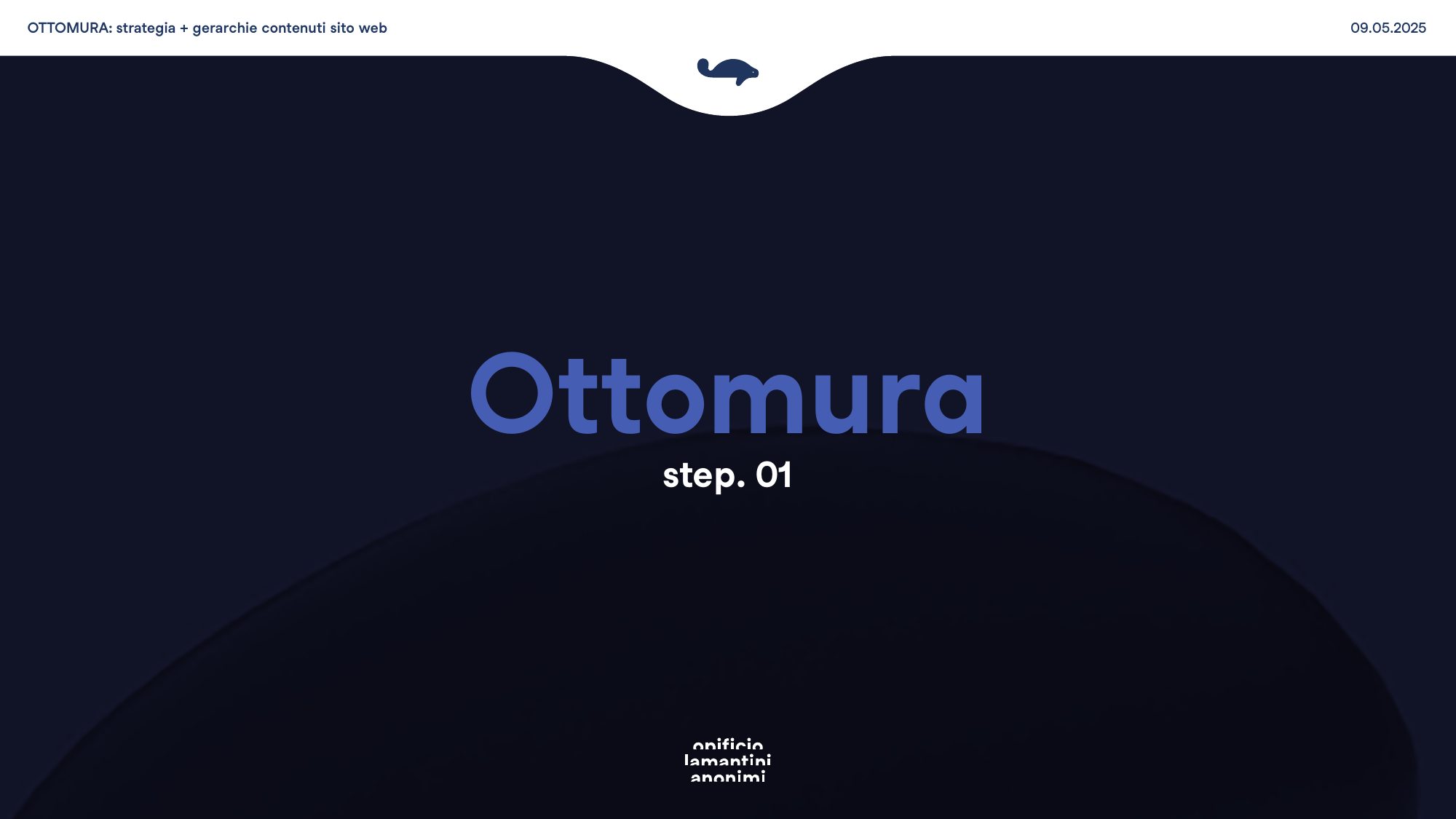 Copertina della presentazione di strategia per Ottomura, step 01