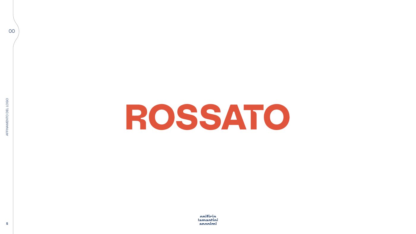 Secondo micro adattamento del logotipo Rossato