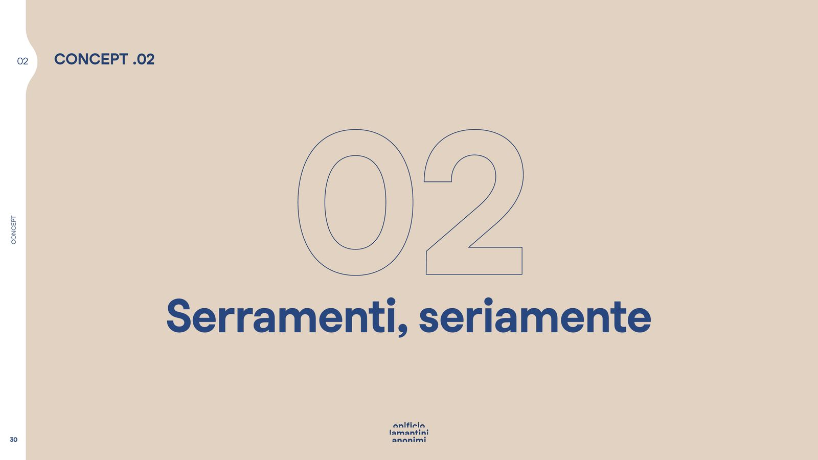 Slide di apertura del concept 02, Serramenti seriamente