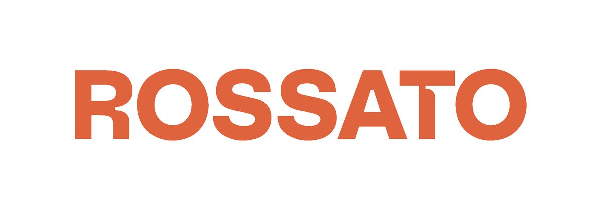 Il logotipo Rossato in rosso