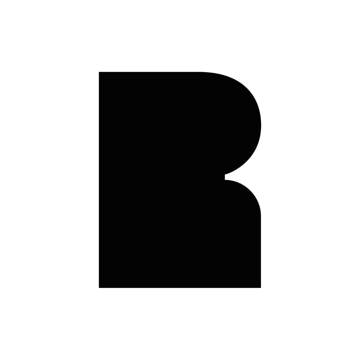 Il monogramma R pieno, in nero