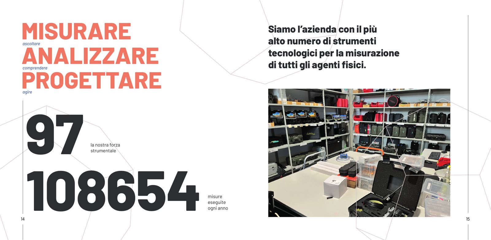 Company profile: misurare, analizzare, progettare, con le cifre della strumentazione e il magazzino degli strumenti