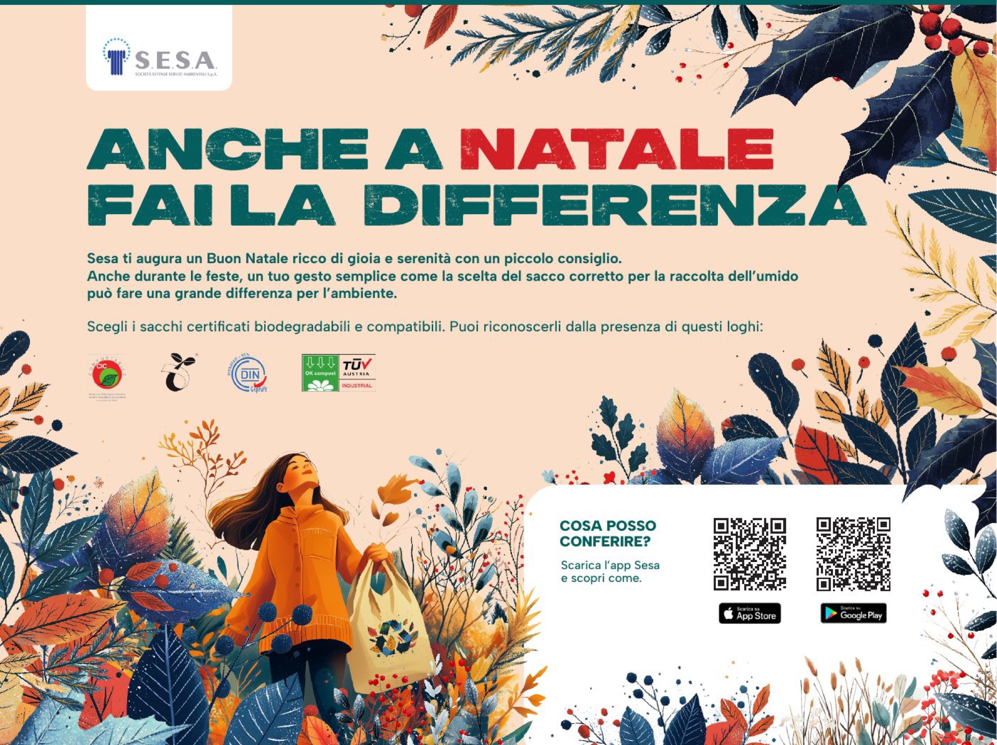 Seconda versione della pagina pubblicitaria di Natale per S.E.S.A.