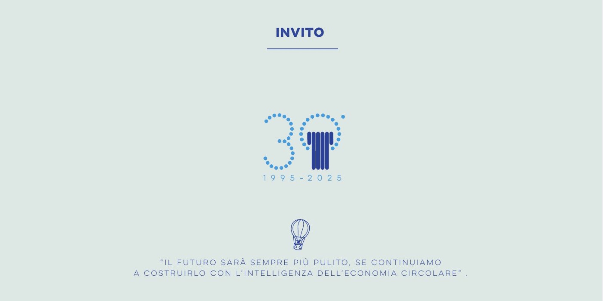 Fronte dell’invito alla festa dei trent’anni