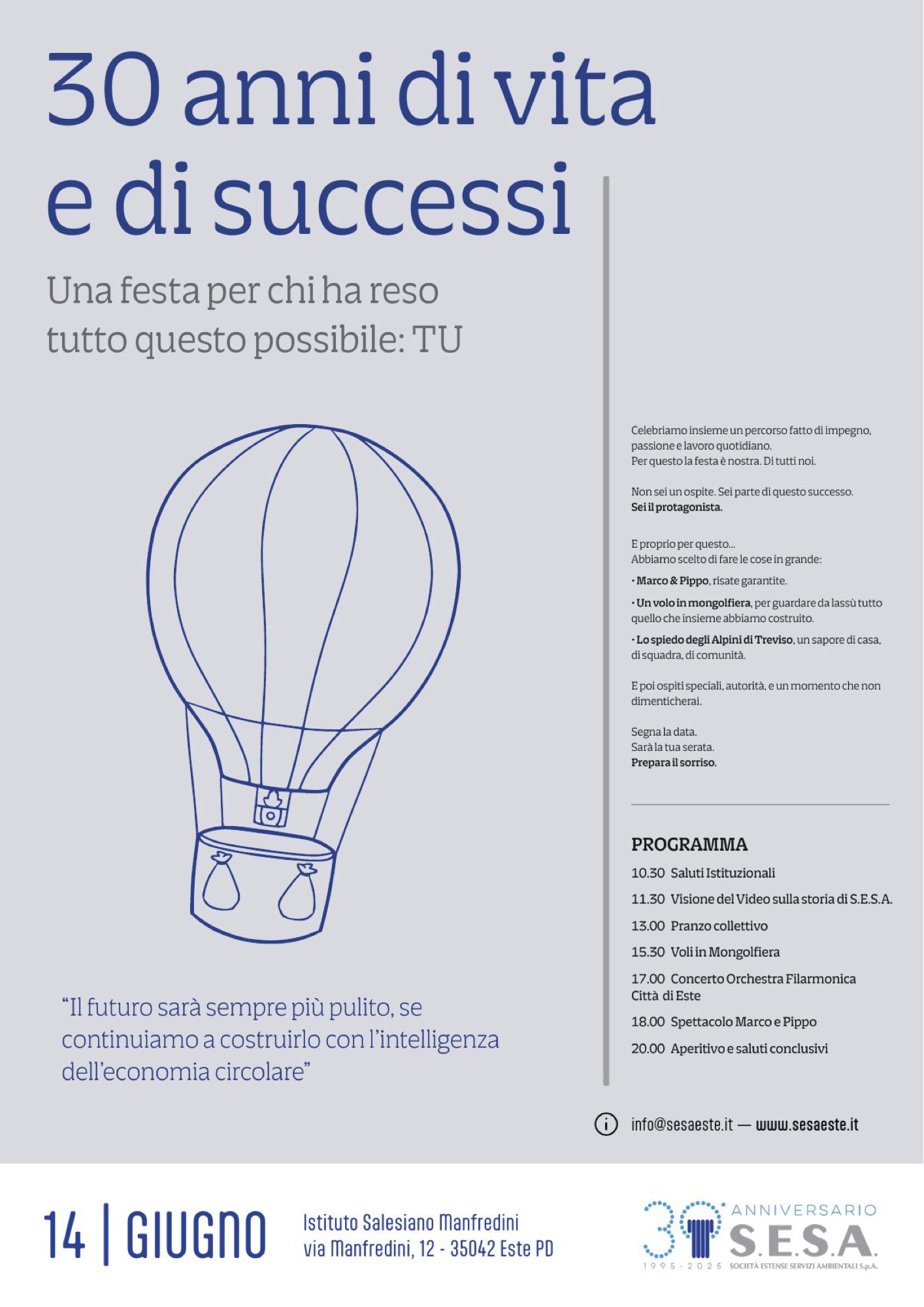 Locandina dei trent’anni: 30 anni di vita e di successi