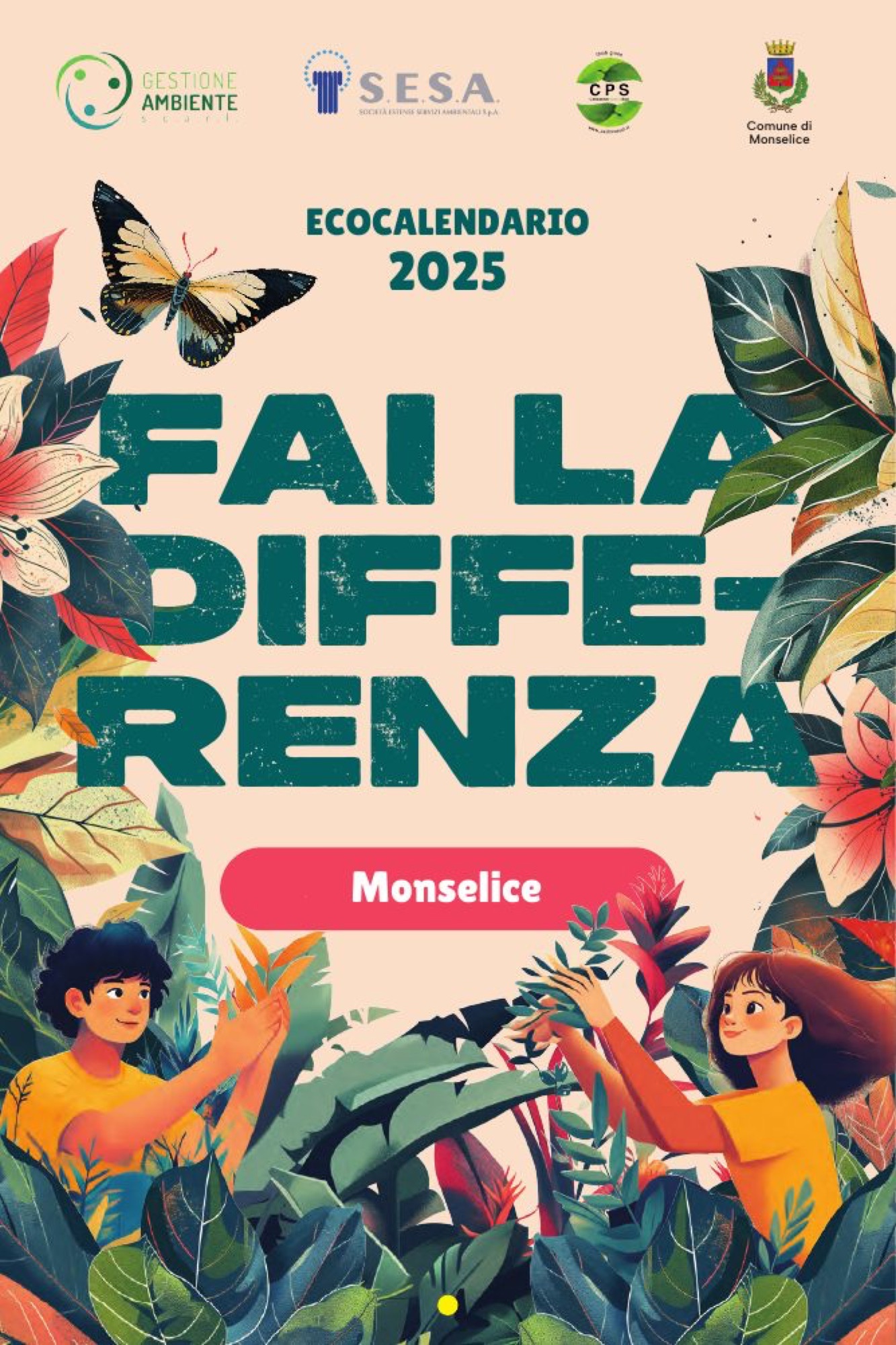 Copertina dell’ecocalendario 2025 per il comune di Monselice