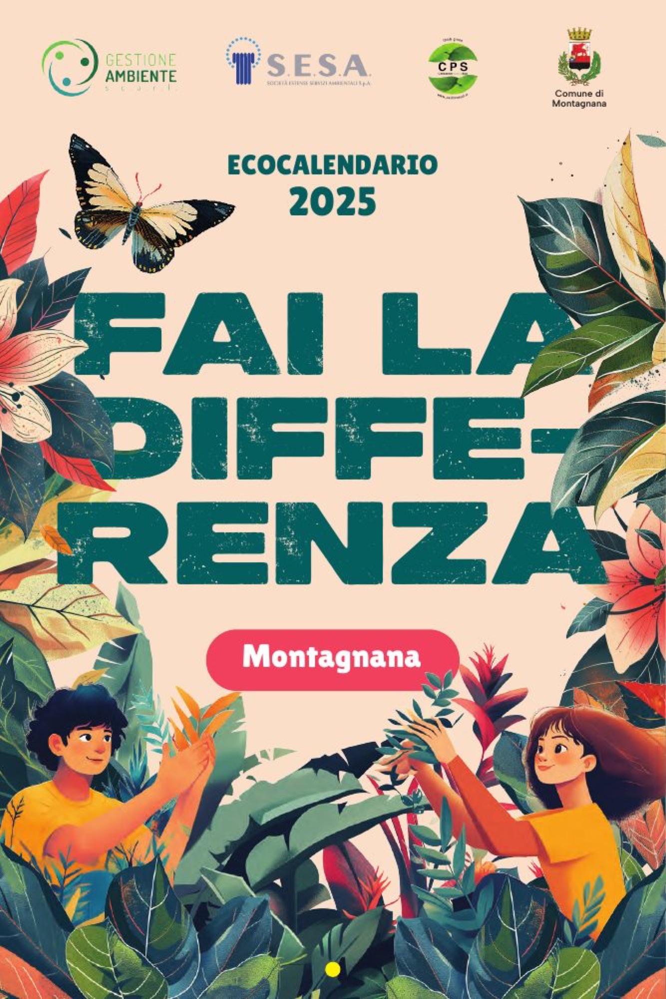 Copertina dell’ecocalendario 2025 per il comune di Montagnana