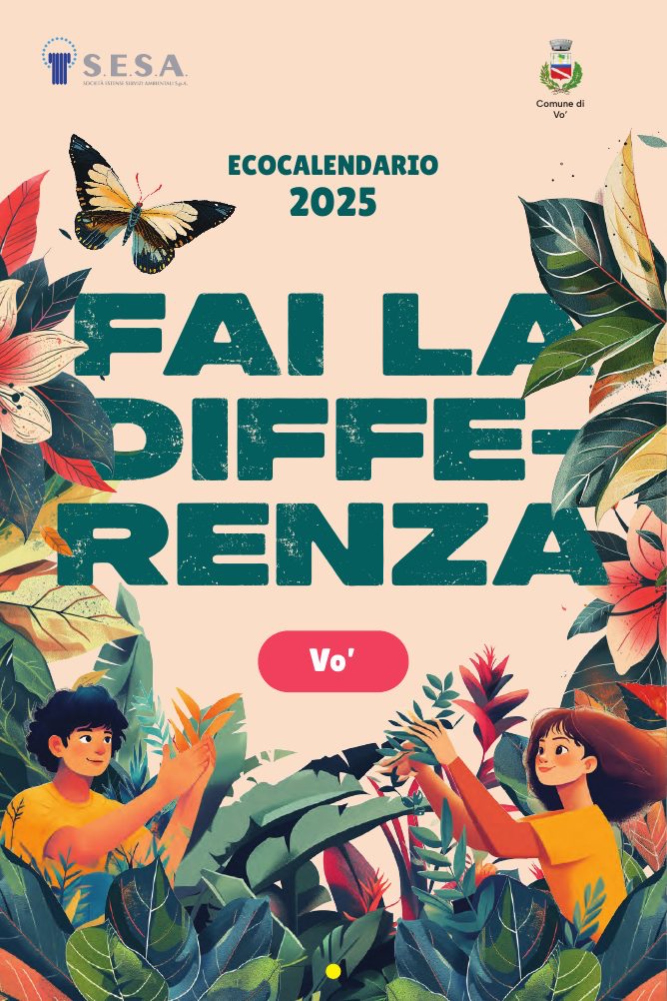 Copertina dell’ecocalendario 2025 per il comune di Bovolenta