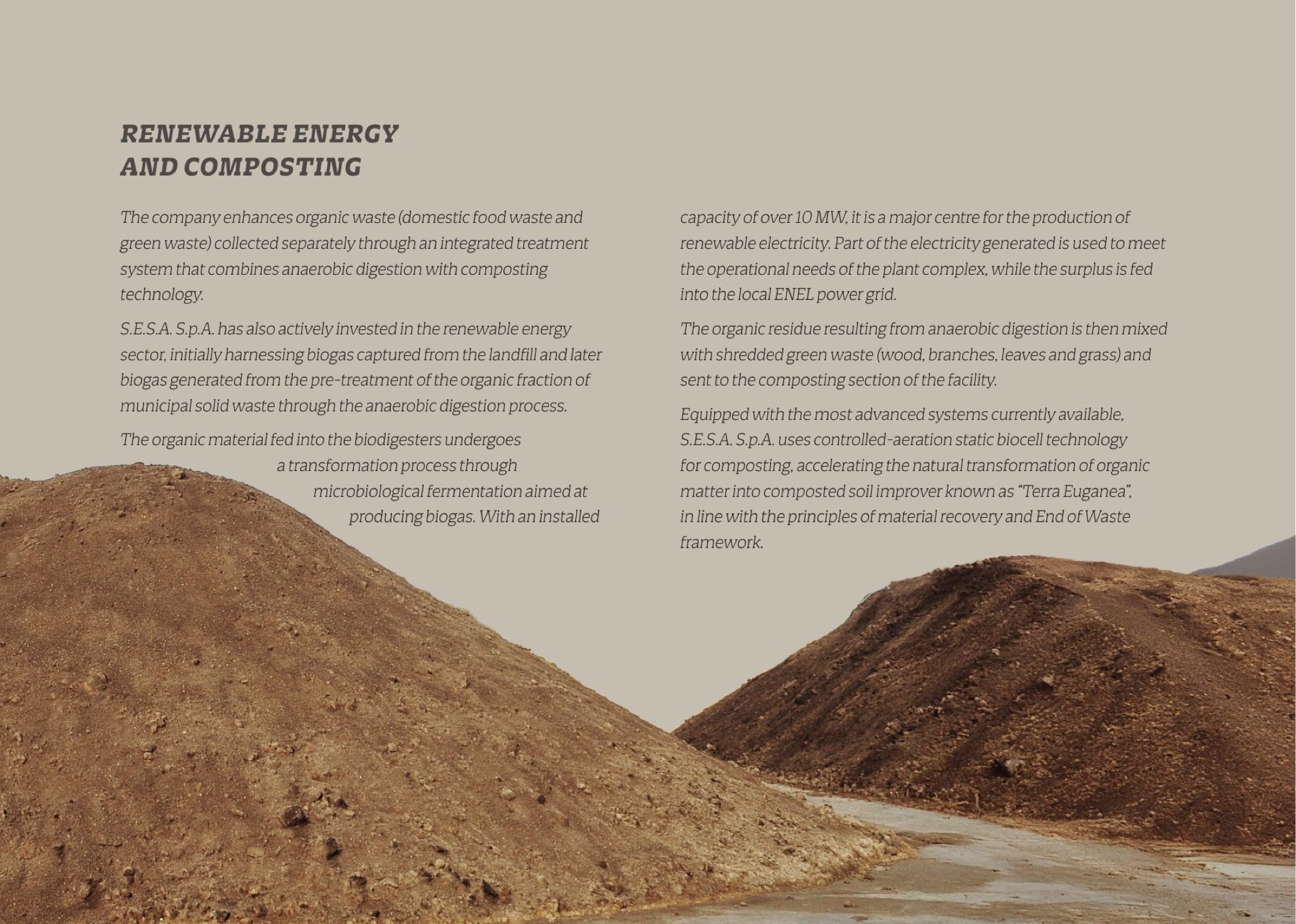 Company profile S.E.S.A.: energia rinnovabile e compostaggio