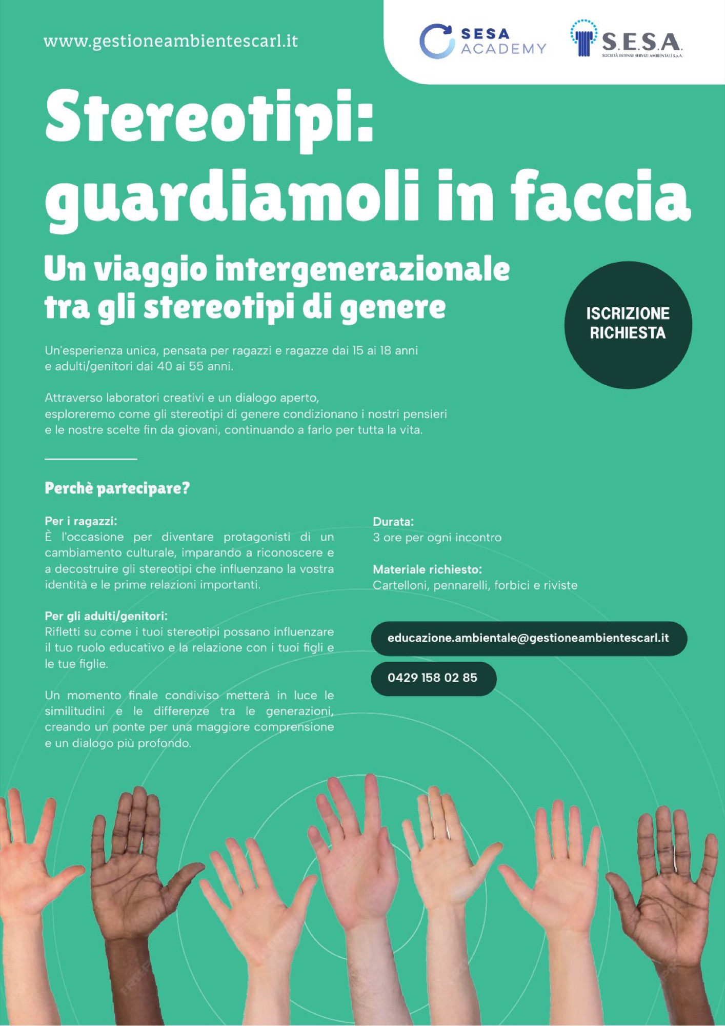 Seconda locandina del ciclo di incontri per le scuole
