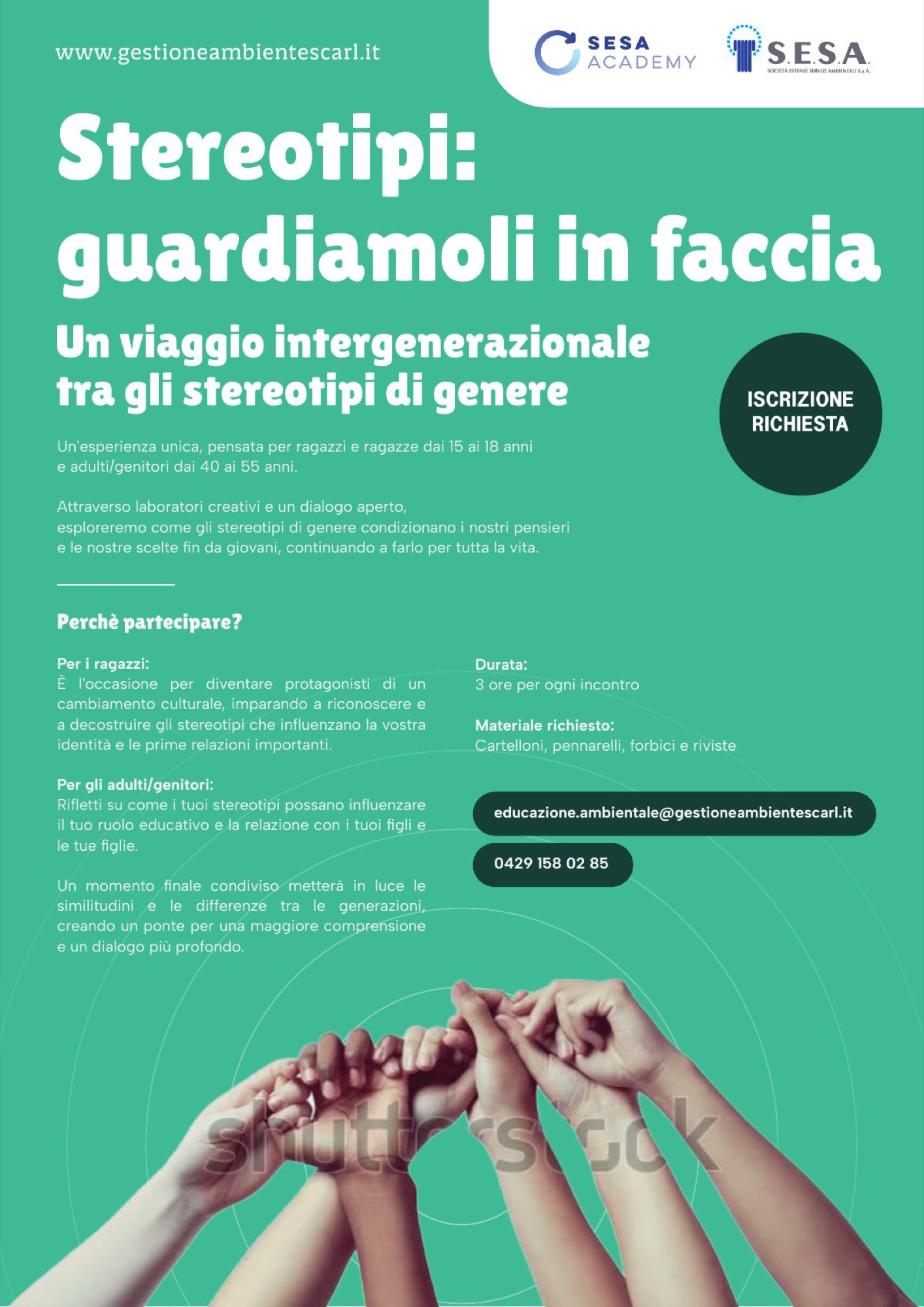 Terza locandina del ciclo di incontri per le scuole
