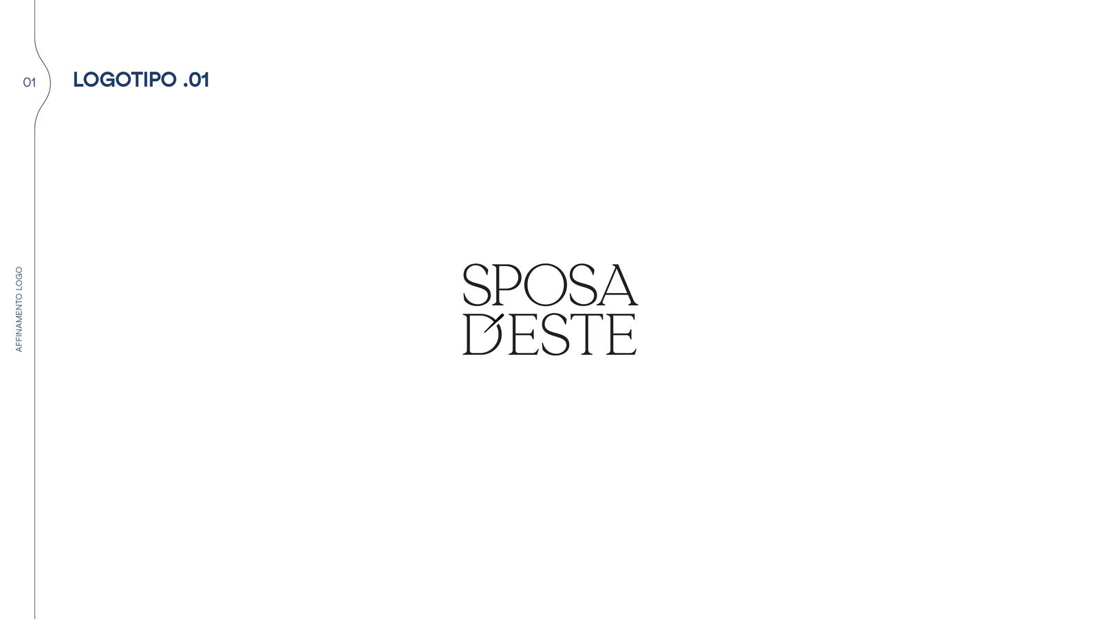 Slide con la prima versione del logotipo