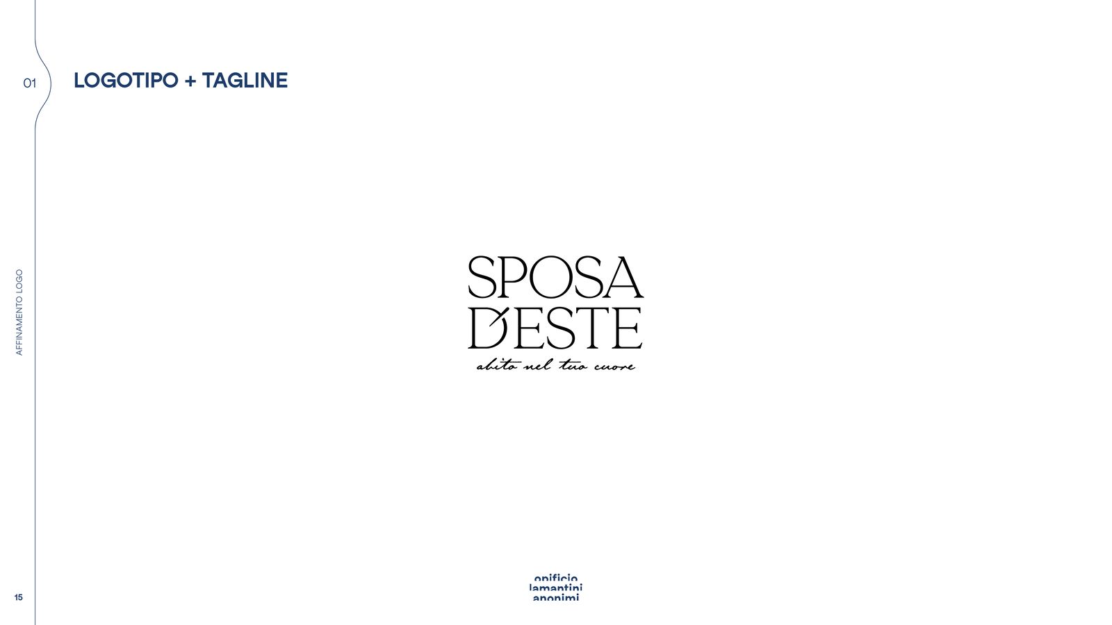 Slide con il logotipo e la tagline abito nel tuo cuore