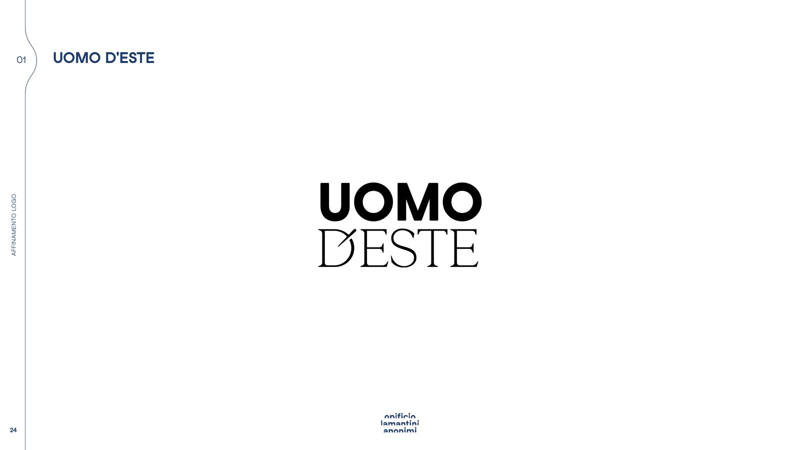 Slide con il logotipo Uomo d’Este