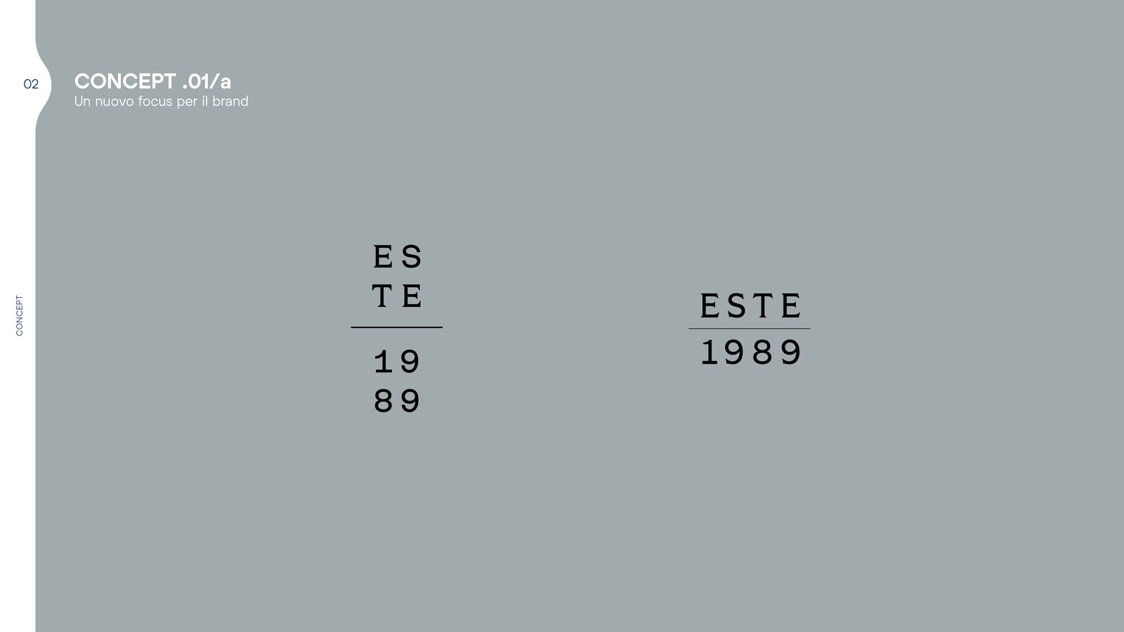 Slide con il lock-up Este 1989 in due composizioni
