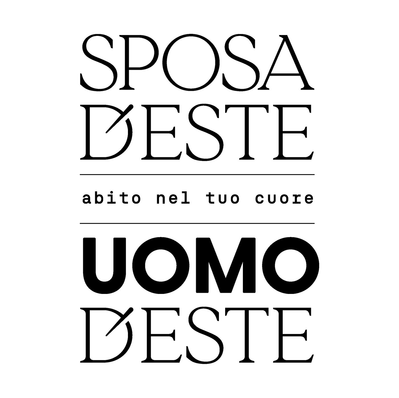 I due marchi in composizione verticale, con il payoff
