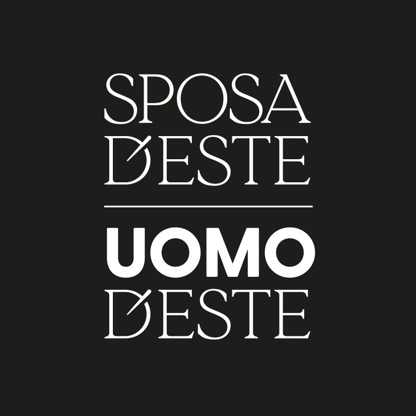 Immagine profilo social con i due marchi, bianchi su nero