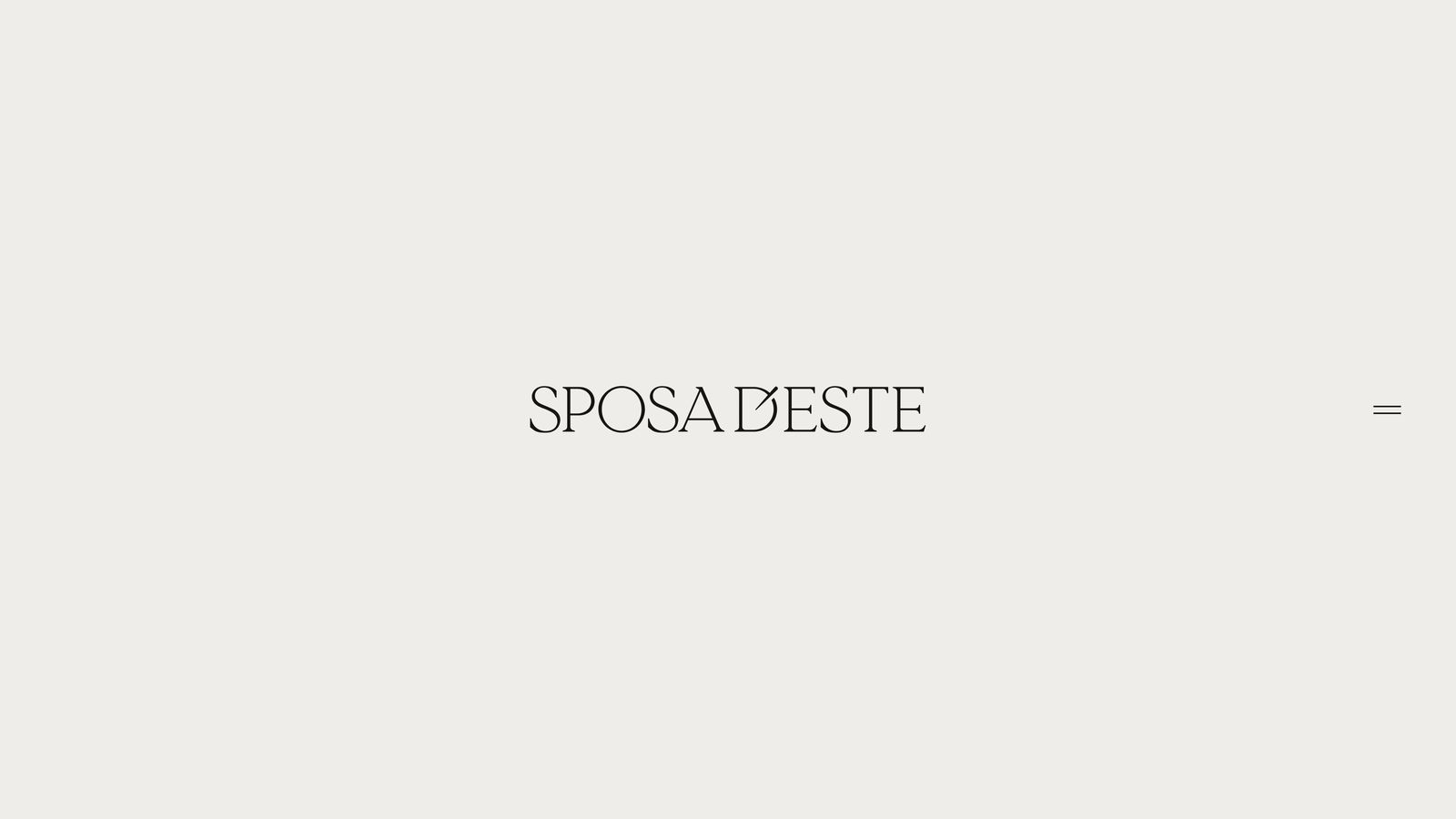 Sito sposadeste.com, la schermata di apertura con il logotipo