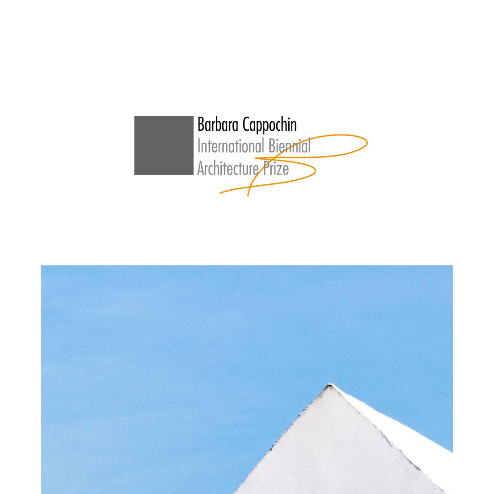 Post: il marchio del Barbara Cappochin International Biennial Architecture Prize sopra la punta di un muro a capanna